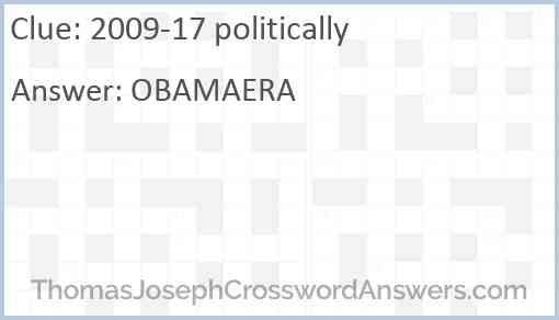 2009-17 politically Answer