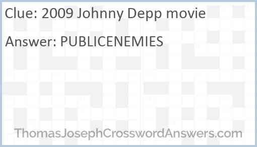 2009 Johnny Depp movie Answer