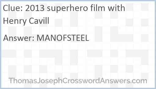 2013 superhero film with Henry Cavill Answer