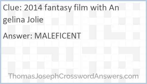 2014 fantasy film with Angelina Jolie Answer