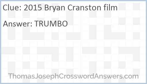 2015 Bryan Cranston film Answer