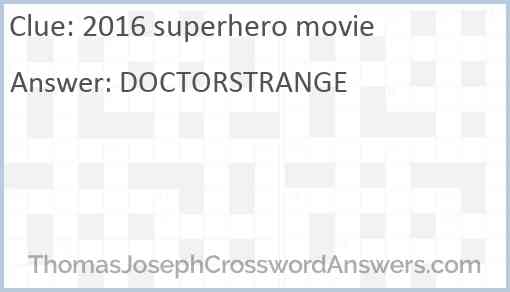 2016 superhero movie Answer
