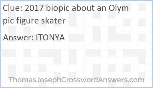 2017 biopic about an Olympic figure skater Answer