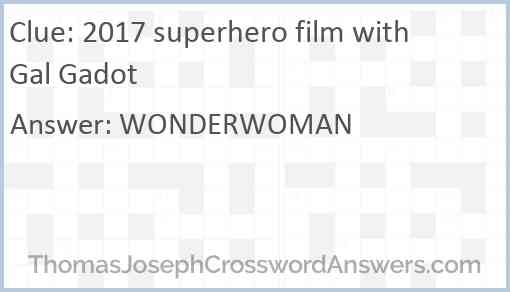 2017 superhero film with Gal Gadot Answer