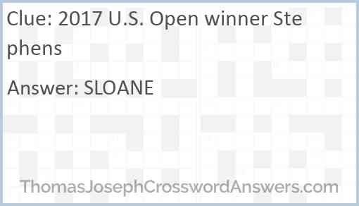 2017 U.S. Open winner Stephens Answer