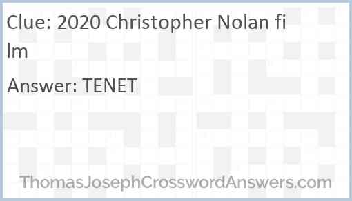 2020 Christopher Nolan film Answer