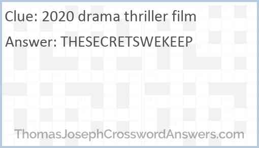 2020 drama thriller film Answer