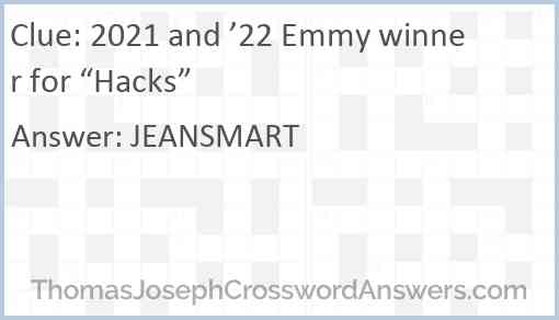 2021 and ’22 Emmy winner for “Hacks” Answer