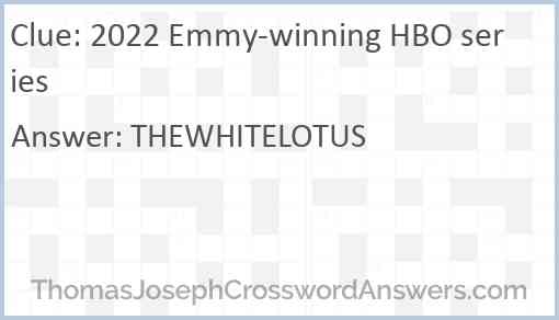 2022 Emmy-winning HBO series Answer