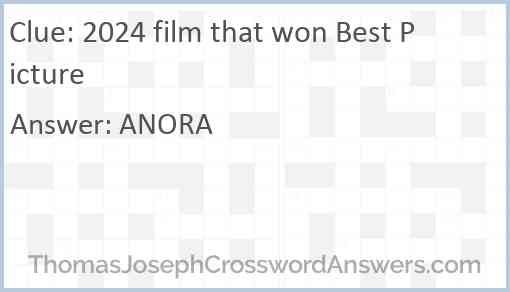 2024 film that won Best Picture Answer