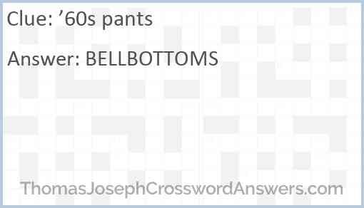 ’60s pants Answer