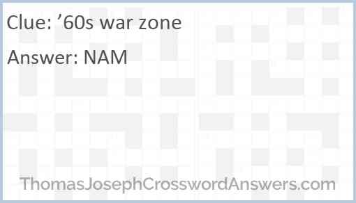 ’60s war zone Answer