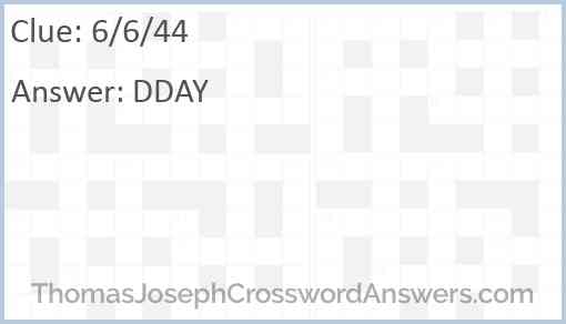 6/6/44 Answer