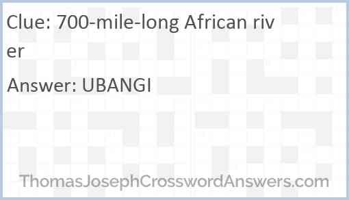 700-mile-long African river Answer
