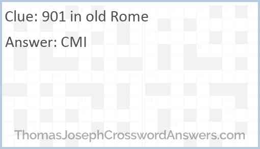 901 in old Rome Answer