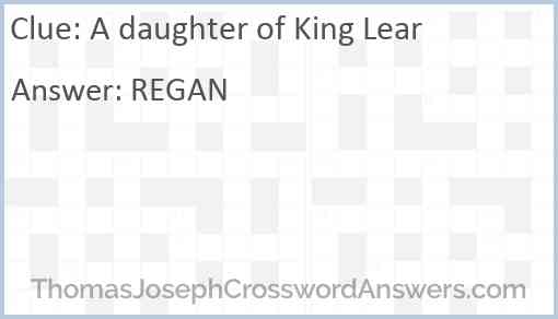 A daughter of King Lear Answer