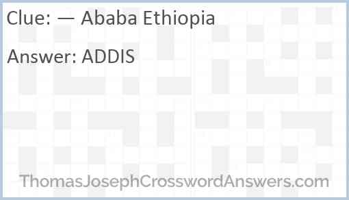 — Ababa Ethiopia Answer
