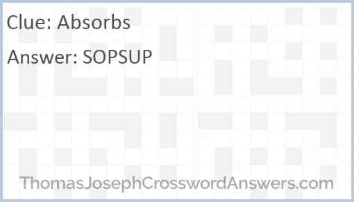 Absorbs Answer