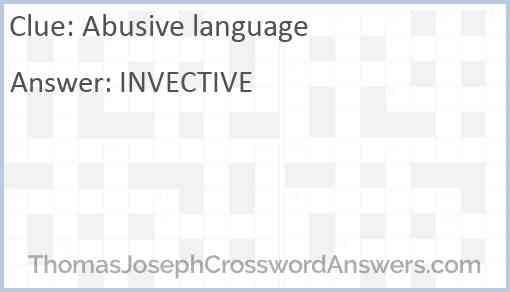 Abusive language Answer