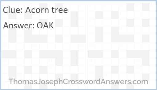 Acorn tree Answer