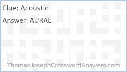 Acoustic Answer