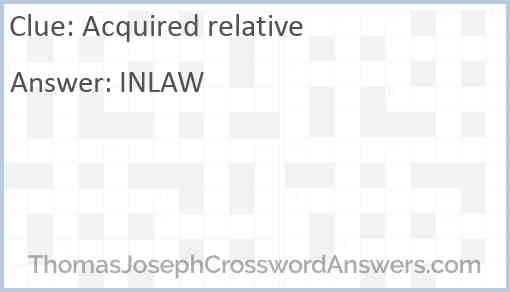 Acquired relative Answer