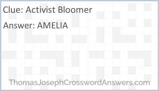 Activist Bloomer Answer