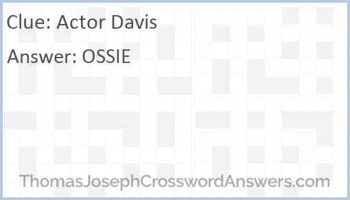 Actor Davis Answer