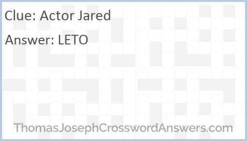 Actor Jared Answer