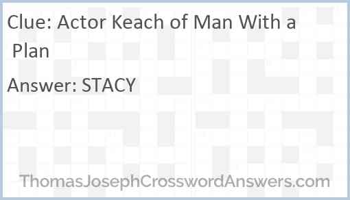 Actor Keach of Man With a Plan Answer