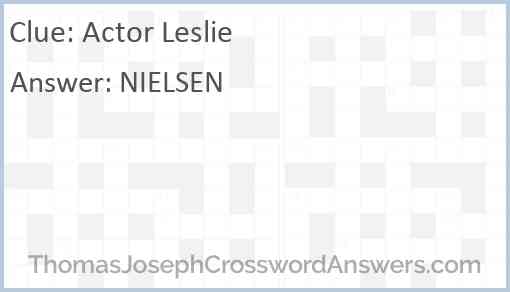 Actor Leslie Answer