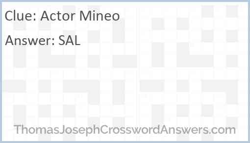 Actor Mineo Answer