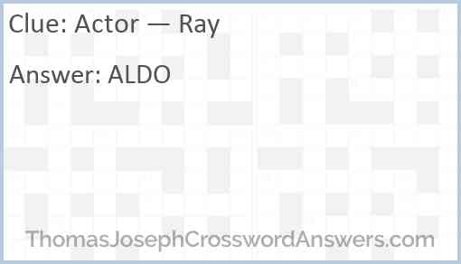 Actor — Ray Answer