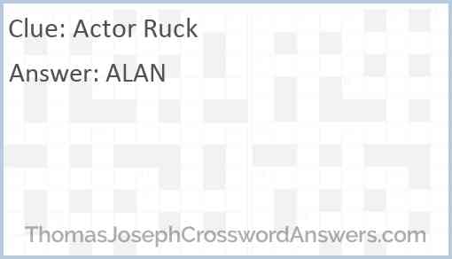 Actor Ruck Answer