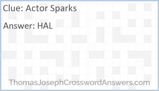 Actor Sparks Answer