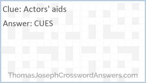 Actors' aids Answer