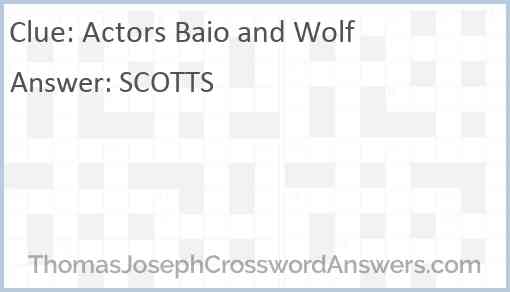 Actors Baio and Wolf Answer