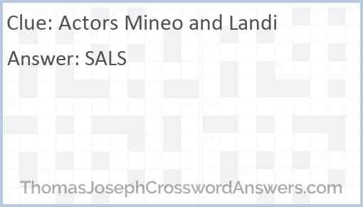 Actors Mineo and Landi Answer