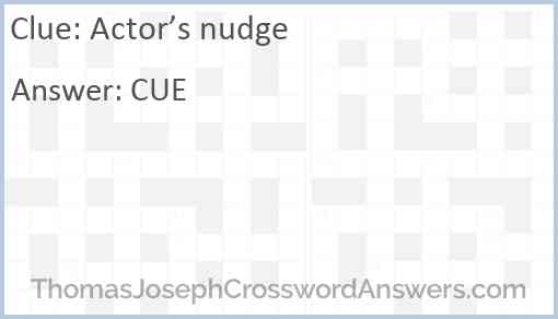 Actor’s nudge Answer