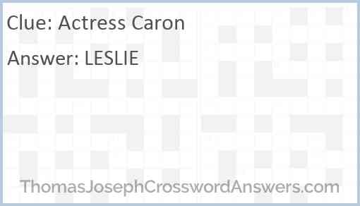 Actress Caron Answer