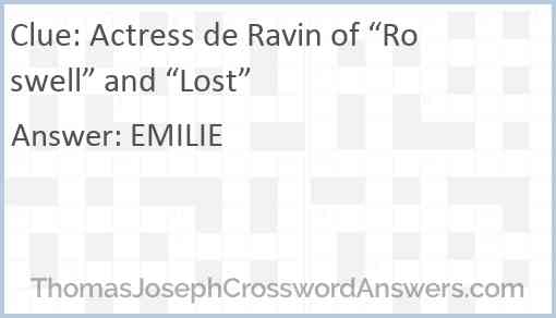 Actress de Ravin of “Roswell” and “Lost” Answer