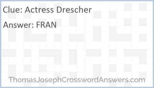 Actress Drescher Answer