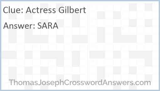 Actress Gilbert Answer