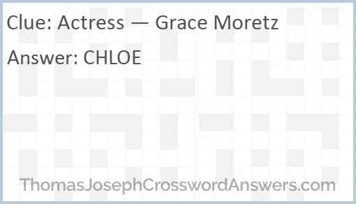 Actress — Grace Moretz Answer