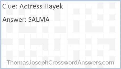 Actress Hayek Answer