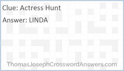 Actress Hunt Answer