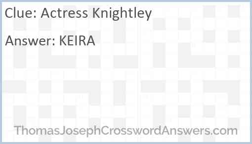 Actress Knightley Answer