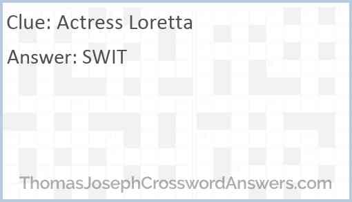 Actress Loretta Answer