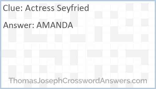 Actress Seyfried Answer