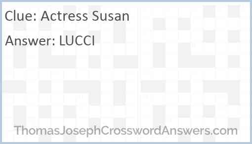 Actress Susan Answer